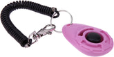 Jinshining 1pc pink clicker with button shows simple training cue for dogs