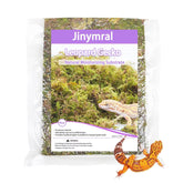 Jinymral leopard gecko substrate package ready to hydrate for fluffy terrarium bedding.