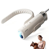 JirPet Neck Dryer shown in hands-free setup for smoother grooming sessions.