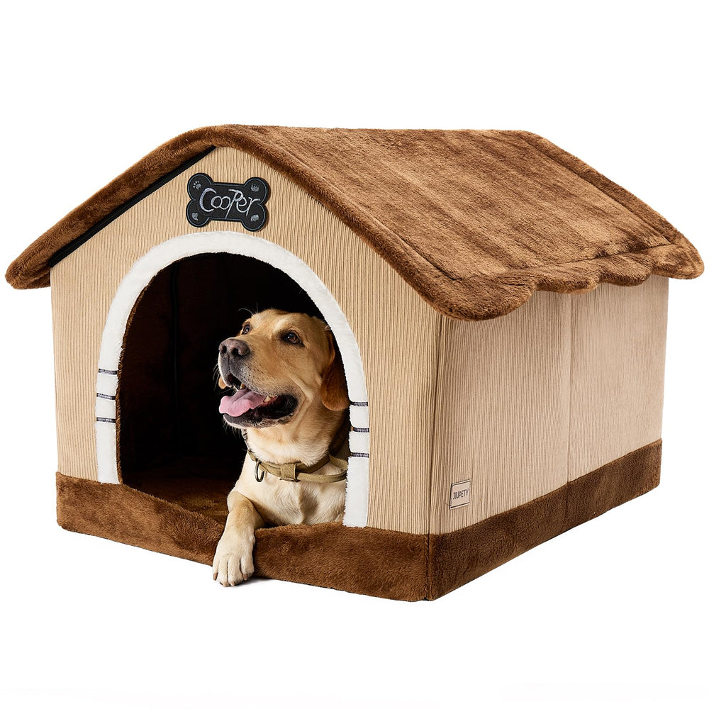 Jiupety indoor dog house frame assembly provides sturdy 360-degree support for large dogs