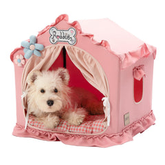 Jiupety indoor dog house frame shows sturdy construction for stable, cozy shelter