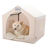Jiupety indoor dog house frame provides sturdy support for cozy naps.