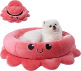 Jiupety octopus dog bed closeup shows plush softness for cozy naptime.