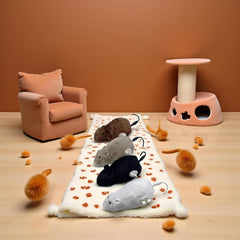 Jizlan Furry Mice features durable construction that withstands energetic play.