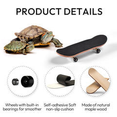 JJMOLLE Turtle Skateboard Mini top view highlights compact design suited for small turtles.