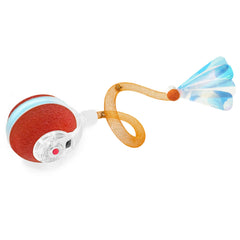 Jkanti interactive cat ball front view boosts indoor cat play and curiosity.