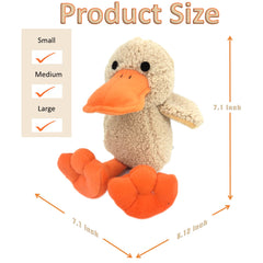 JKW durable stuffed duck dog toy chewed by active dogs during rough play