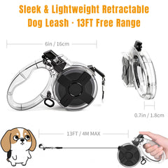 JKWLBTC 13 ft leash features reflective tape for safer nighttime walks.