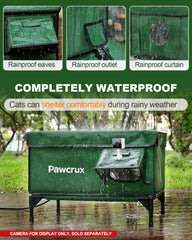 JLSAME Insulated outdoor cat house with aluminum foil insulation for cozy warmth.