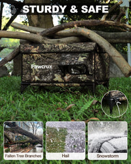 JLSAME cat heating pad outdoor use setup showing warm resting space.