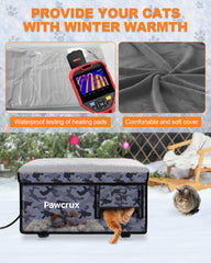 JLSAME Weatherproof Cat House insulated roof closeup highlights heat-trapping layer.