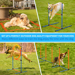 JMMPOO dog weave poles in action boost speed and dexterity