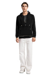 JMOREDEEP cat pouch hoodie front view for hands-free pet carrying and cozy warmth.