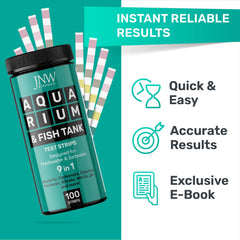 JNW Direct aquarium test strips eBook cover included with expert guidance