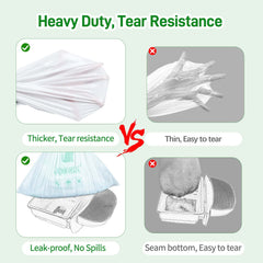 JOCCIK opaque white waste drawer liner hides contents during replacement.