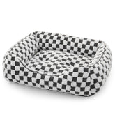 JOEJOY dog bed front view shows plush jacquard comfort for small to medium dogs.