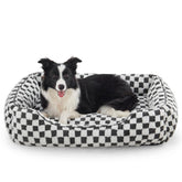 JOEJOY dog bed rectangle orthopedic grey top view showing spacious space for restful naps