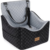 JOEJOY elevated dog car seat setup improves sightlines and comfort for small dogs