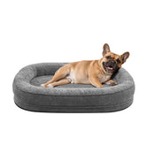 JOEJOY orthopedic dog bed with egg-crate foam, top view highlights even weight distribution for joint comfort.