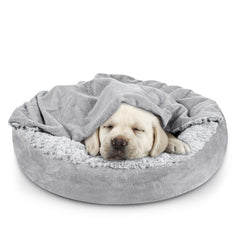 JOEJOY small dog bed hooded cave overview showing privacy-friendly comfort