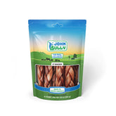 John Bully collagen braided 6in packaging highlights odor-free, natural dog treat