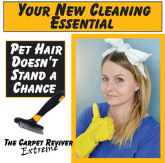 Johnny World Carpet Reviver Extreme lifting crushed pile in a high-traffic area