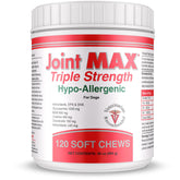 Joint MAX triple-strength soft chews bottle, a tasty joint-support option for dogs.
