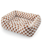 JOEJOY dog bed side view highlights stable rectangle shape for comfy lounging