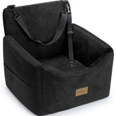 JOEJOY dog car seat elevated view with 5-inch boost for better scenery