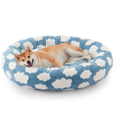 JOEJOY Donut Bed round plush top view for cozy resting and snuggling.
