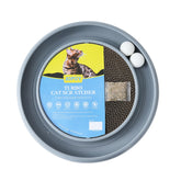 JOPOY interactive cat scratcher with rotating balls on track for active play.
