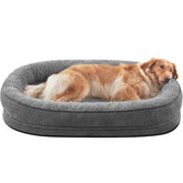 JOEJOY XL orthopedic bed with egg-crate foam provides joint support for large dogs' comfort.