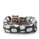 JOEJOY small dog bed front view highlights plush surface and raised edges