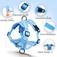 Jolifield No-Pull Harness side-reflective visual emphasizes visibility during night walks.