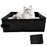 JOLL foldable travel litter box unfolded interior offers spacious area for cats on the go
