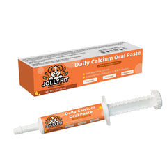 Jollyfit oral calcium bottle supports calcium during pregnancy and whelping.