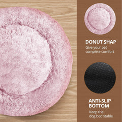 JOLLYVOGUE calming dog bed 360 degree barrier promotes safe, deep sleep.