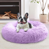 JOLLYVOGUE cama-donut-de-pelo-sintetico-frente: refugio suave para dormir.