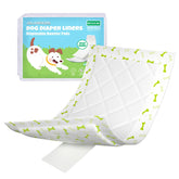 Jollywoods dog diaper liner packaging shows 100pcs for long-lasting protection and convenience.