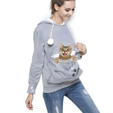 Jomago womens pet carrier hoodie front view enables hands-free small-pet transport.