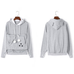 Jomago womens pet carrier hoodie interior-liner reveals removable liner for cleaning.