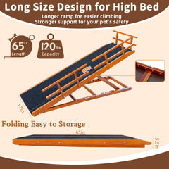Jopavo dog ramp landing platform at top improves safety and balance