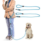 JOPOY Hands Free Dog Leash blue crossbody 9.8ft for comfortable, hands-free walks