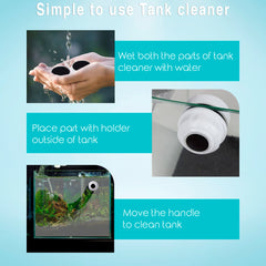 JOR glass-tank-scrubber-soft-bristles close-up highlights no-scratch cleaning for clear viewing