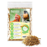 JOR mealworms for poultry in a 200g bag provide a protein-rich treat for birds.