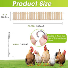 Jorewood Chicken Coop Toy Bridge provides secure footing during flock crossings