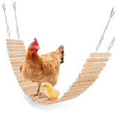 Jorewood Chicken Coop Toy Swing enables safe flock exercise outdoors