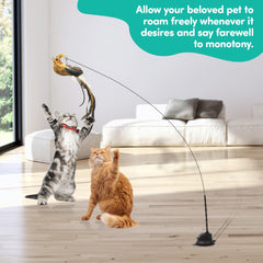 Jority suction cat toy bell adds audible feedback during window-side sessions