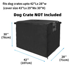 Joroamp 42-inch kennel cover side panel open demonstrates adjustable ventilation