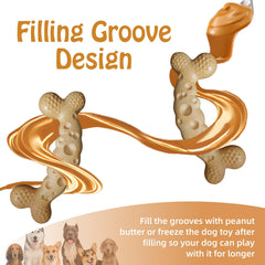 JoviQ groove-design closeup showing treat-friendly grooves for stuffing snacks.
